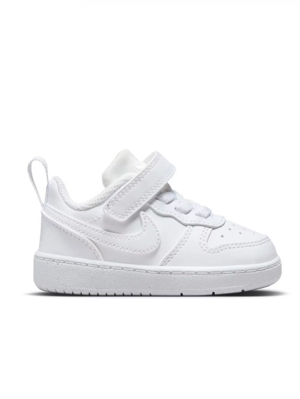 Nike Court Little Kids White Low-Top Sneaker with Hook-and-Loop Strap